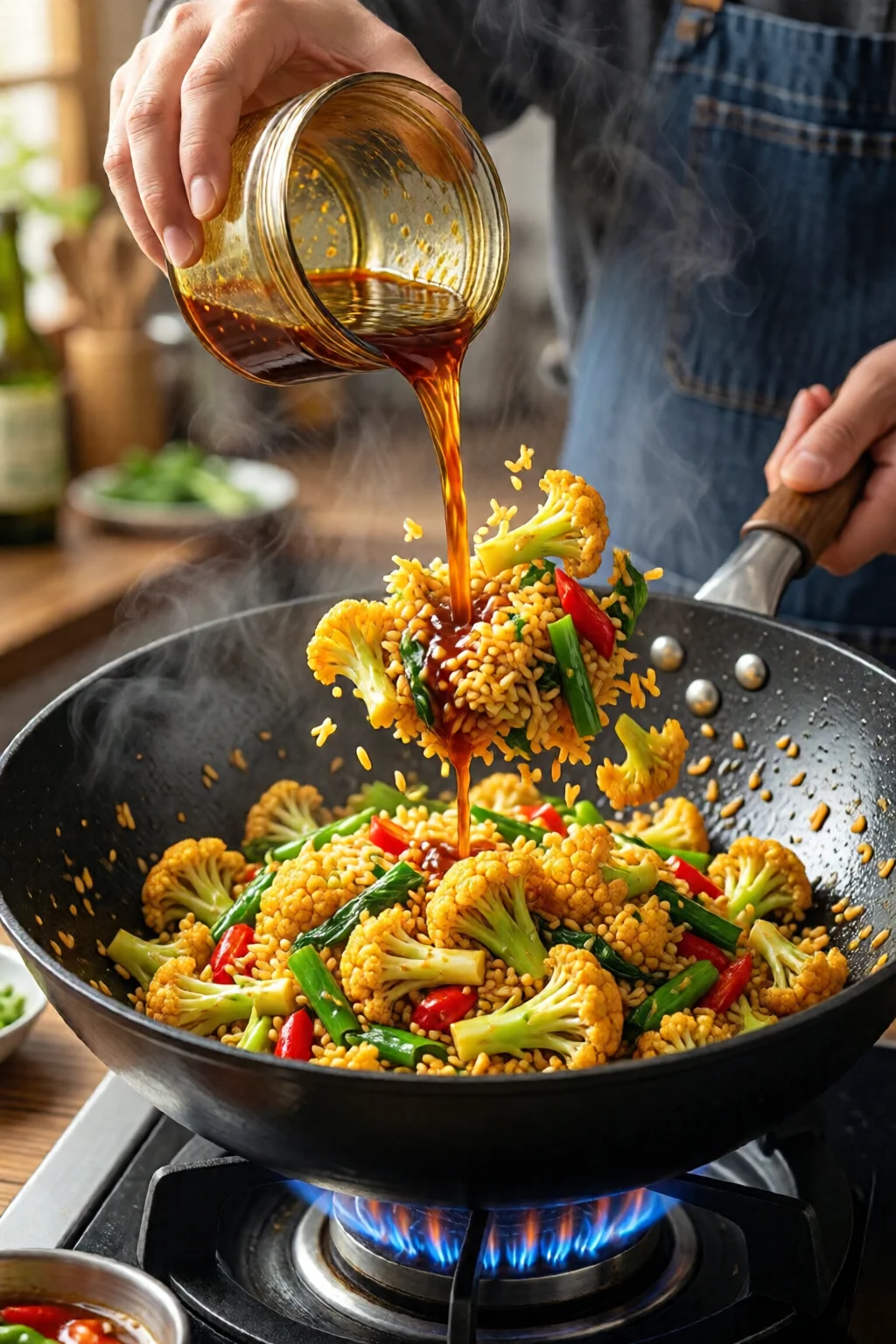 cauliflower rice stir fry healthy weight loss recipe 2