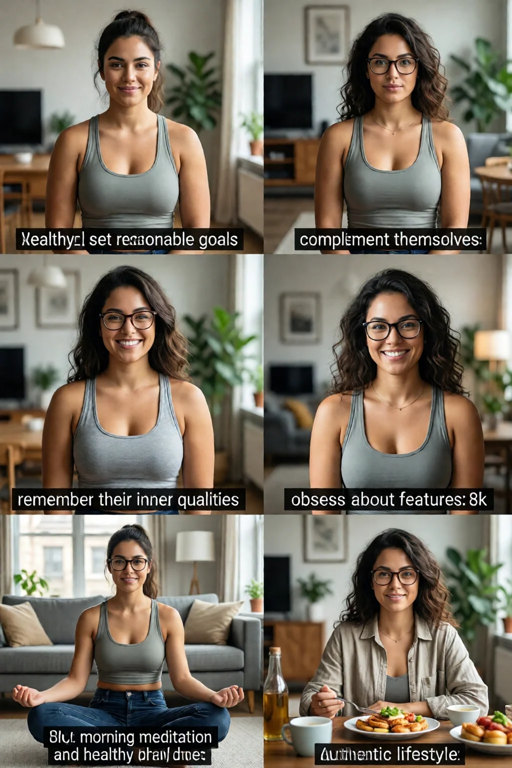 people with a healthy body image will not __________ a set reasonable goals b compliment themselves c remember their inner qualities d obsess about features