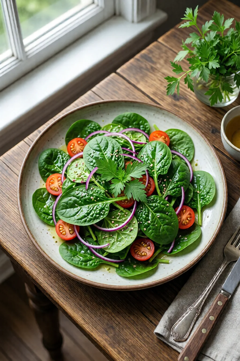 spinach salad low calorie healthy weight loss recipe - professional guide and tips