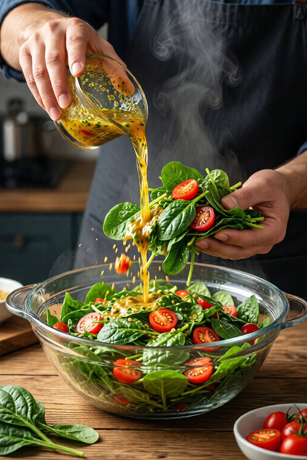 spinach salad low calorie healthy weight loss recipe 2