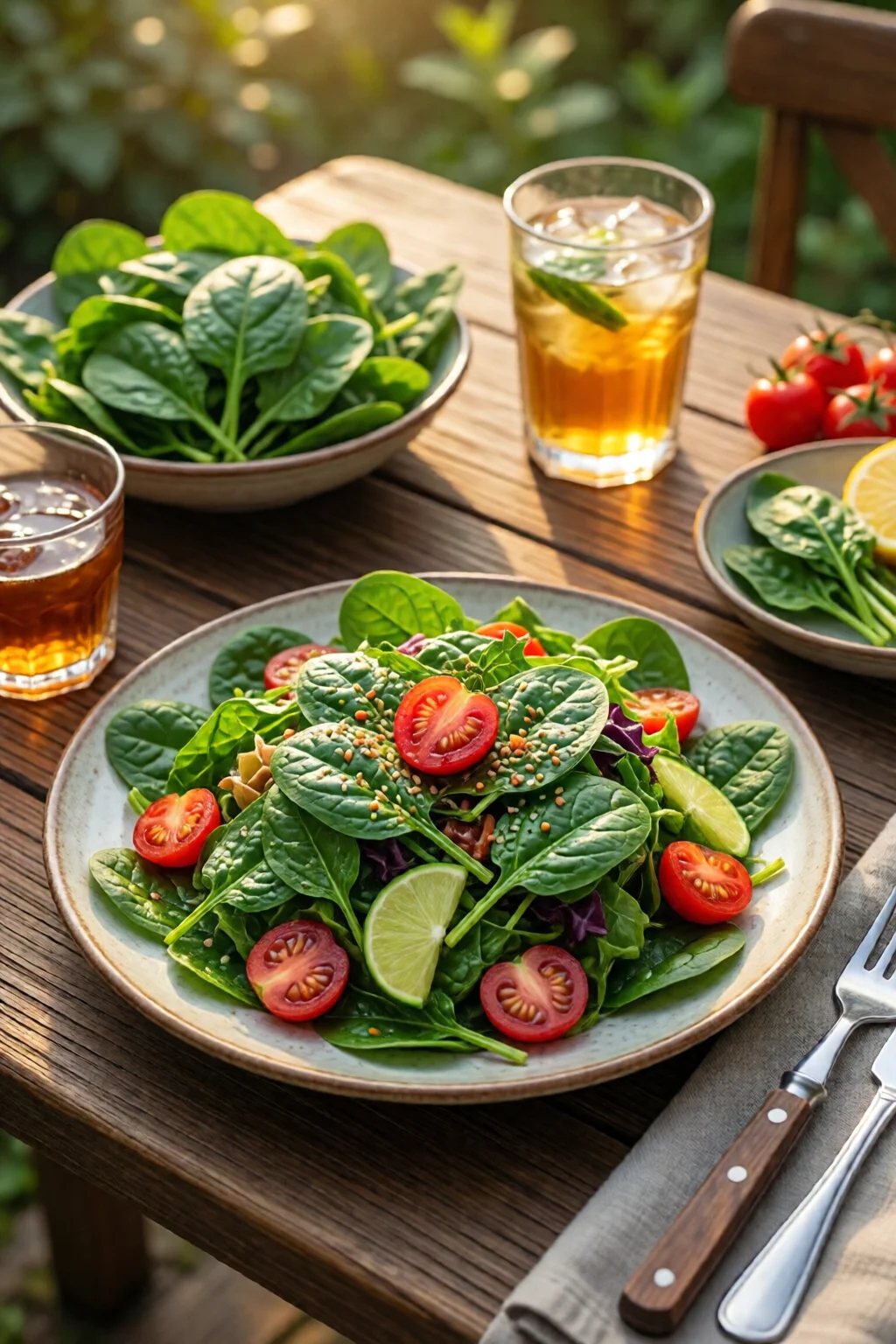 spinach salad low calorie healthy weight loss recipe